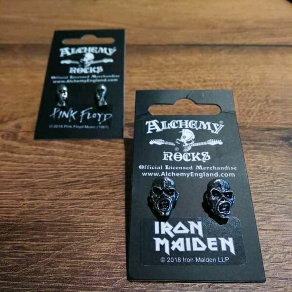 Iron Maiden earrings